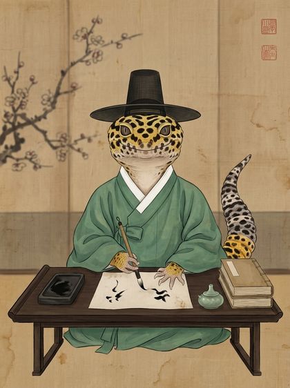 민화 — 도마뱀